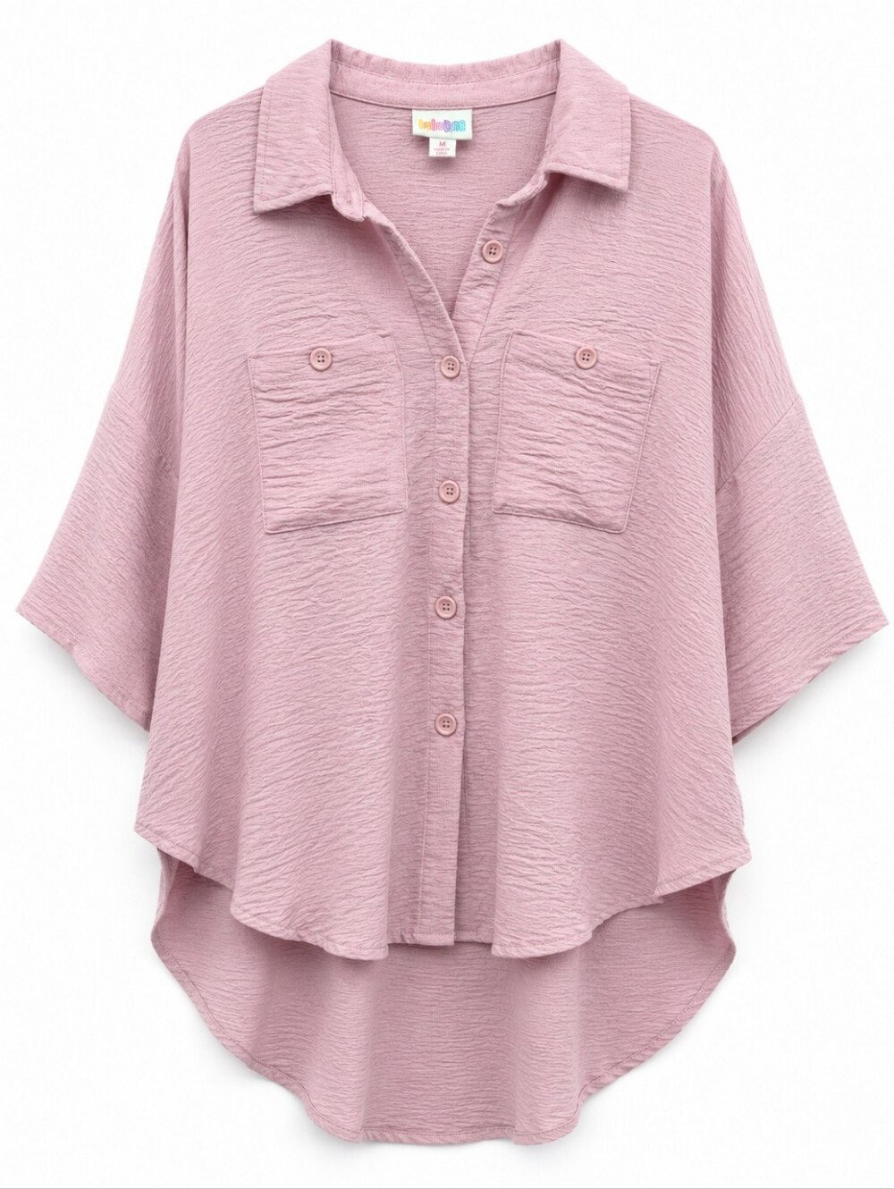 LuLaRoe Cotton Gauze short-sleeve button-up Shirt. Size Medium. - Picture 3 of 5
